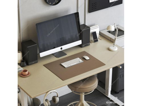 现代书桌椅办公用品3D模型